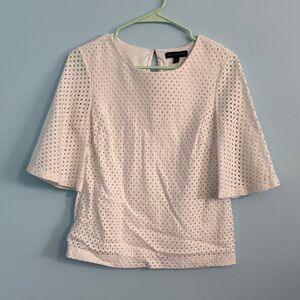 Banana Republic Cream Eyelet Blouse